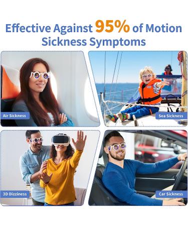 Hion Anti-Motion Sickness Smart Glasses - Lightweight Nausea Relief for Travel & Gaming - Airsick & Seasickness Relief - Adults & Kids - A-deed Black - Buy Online on GoSupps.com