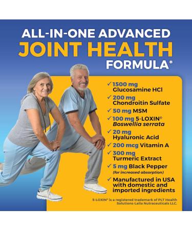 Glucosamine Chondroitin MSM Joint Support - 90 Capsules with Turmeric & Boswellia for Mobility & Comfort - Buy Online on GoSupps.com