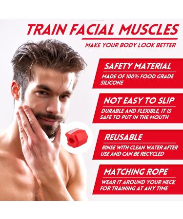 Wohlstand 3 Pieces Jawline Exerciser Jaw Exerciser Set Trainer for Face Mouth Jaw Training for Men Jaw Exerciser Comes with 3 Adjustable Neck Straps - Buy Online on GoSupps.com