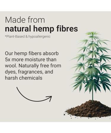 Natural Hemp Dryer Balls - 5x Absorbent Eco-Friendly Cruelty-Free | Hypoallergenic & Wrinkle-Reducing | Pack of 3 - International Shipping Available - Buy Online on GoSupps.com