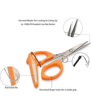PAFASON 4.5 Inch Stainless Steel Fishing Cord Scissors - High-Precision Cut Ergonomic Handle & Safety Cover - Ideal for Seamless Fishing Experience - Buy Online on GoSupps.com