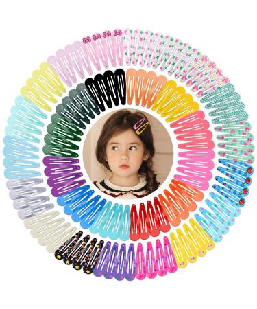120 Pcs Colorful Hair Clips for Girls | Cartoon Metal Barrettes Set (30 Designs) - Perfect for Kids & Teens - Buy Online on GoSupps.com