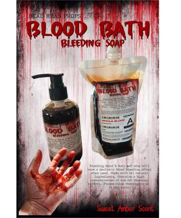Dead Head Props Blood Bath Soap - 8oz Bleeding Liquid Hand & Body Soap for Halloween & Horror Fans - Buy Online on GoSupps.com