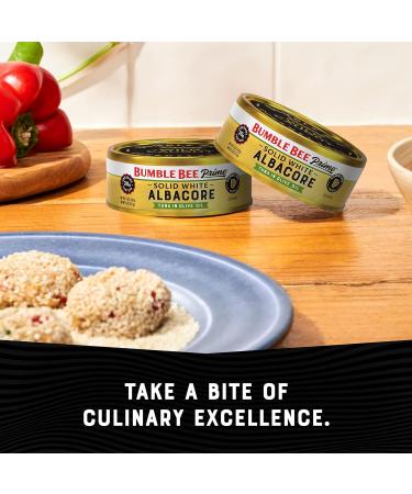 Bumble Bee Prime Solid White Albacore Tuna in Olive Oil, 5 oz Cans (Pack of 12) - Premium Wild Caught Tuna - 30g Protein per Serving - Non-GMO Project Verified, Gluten Free, Kosher - Buy Online on GoSupps.com