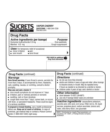Sucrets Sore Throat Lozenges - Wild Cherry Flavor (18 Count) | Fast International Shipping - Buy Online on GoSupps.com