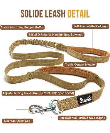 AUTOWT No Pull Dog Harness and Leash Set No Choke Escapeproof Neck & Chest Adjustable Reflective Dog Vest Harness 5.9 Ft Dog Leash Anti-Twist Pet Lead Soft Padded for Large Medium Dog(Yellow M) M Yellow - Buy Online on GoSupps.com