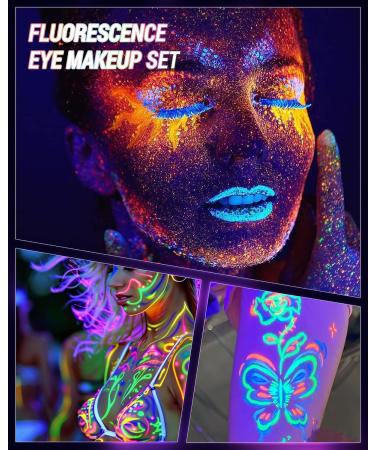  Lestpola Mascara & Eyeliner Green UV Neon Waterproof Volume and Long Eyeliner Liquid Colorful UV Activated Makeup Long Lasting Fluorescent Festival Accessory for Party Halloween Carnival - Buy Online on GoSupps.com