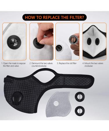 UTOTEBAG Breathable Face Mask with Valves for Men and Women - Black | Ideal for Workout, Exercise, and Gym Training - Buy Online on GoSupps.com
