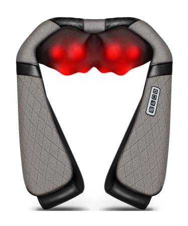 Neck Back Massager, Shiatsu Neck Shoulder Massager with Heat, Electric Neck Massager Pillow 3D Kneading for Neck, Shoulder, Lower Back, Foot, Leg Muscles Pain Relief Relax in Car Office and Home