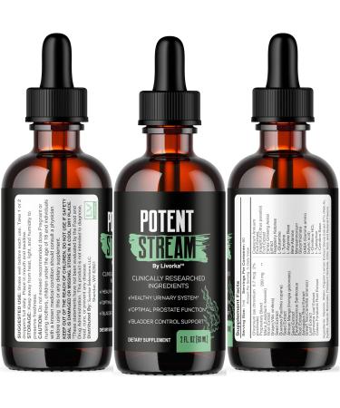 (3 Pack) Potent Stream - Official Potent Stream Drops Supplements for Men PotentStream Drop Reviews Potentstream Liquid Premium All Natural Maximum Strength Advanced Formula 3 Bottles for 3 Months - Buy Online on GoSupps.com
