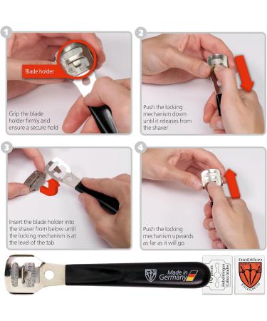 3 Swords Germany - Brand quality foot care set corn plane callus hard skin remover cutter with 40 replacement blades - Made in Solingen (133) - Buy Online on GoSupps.com