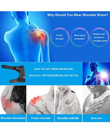 Ipow Adjustable Shoulder Support Brace - Unisex, Left or Right Shoulder, Size L - Buy Online on GoSupps.com