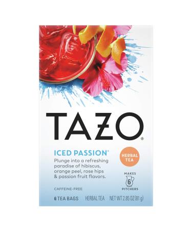 Tazo Teas Herbal Tea Iced Passion Caffeine-Free 6 Tea Bags 2.85 oz (81 g)