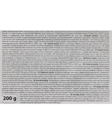 Croci Niki Natural Barf - Dried Bovine Trachea Natural Snack for Dogs Ideal for the Barf Diet 200 g - Buy Online on GoSupps.com