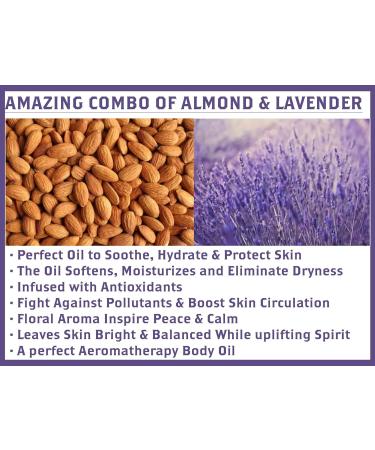 Olivia Care Sweet Almond & Lavender Essential Oil - 100% Natural Vegan Moisturizer for Soothing Skin Protection & Circulation - Shop Internationally - Buy Online on GoSupps.com