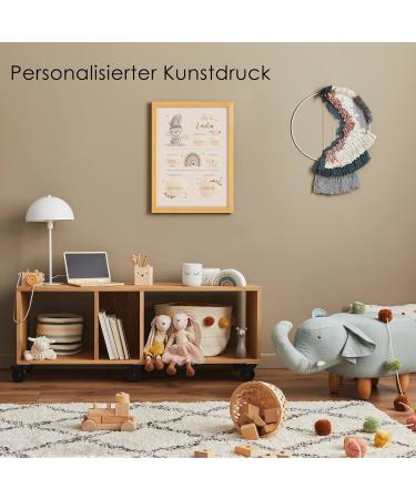 Milaboo Personalized Birth Poster - Boho Animals | Unique Birth Gift & Children's Room Decor (No Picture Frames) - Buy Online on GoSupps.com