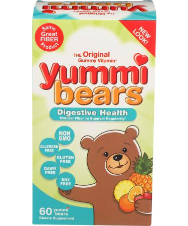 Hero Nutritional Products Yummi Bears Fiber + Digestive Support 60 Yummi Bears