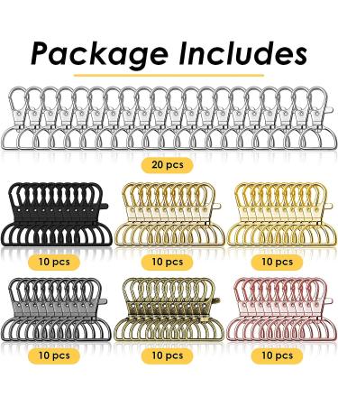 Swivel Clasp Hooks  Anezus 80Pcs Key Chain Clip Hooks  D Ring Clip Lanyard Hardware for Keychain Making  Lanyard Making  Purse Hardware  DIY Craft (3/4 Inside Width) Multicolors 3/4 inch - Buy Online on GoSupps.com