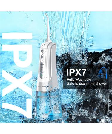 Water Flosser Pick for Teeth - Cordless Portable 4 Modes Rechargeable IPX7 Waterproof Oral Irrigator 300ML Flossing Cleaner for Home & Travel - Buy Now - Buy Online on GoSupps.com