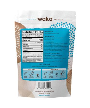 Waka Instant Coffee - 100% Arabica Colombian Medium Roast No Sugar Freeze Dried Granules 35 Cups Perfect for Hot & Iced Coffee - 3.5oz Bulk Bag - Buy Online on GoSupps.com