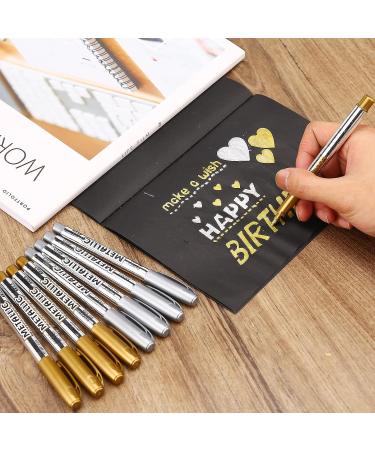 LOONENG Gold and Silver Metallic Marker Set - Fine Point Permanent Markers for Artists, Crafts, and DIY Projects - 8 Count - Buy Online on GoSupps.com