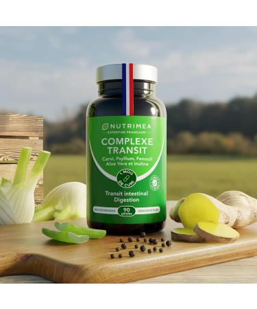 Laxatif Puissant BIO - Complexe de 5 Plantes + Pr biotiques - Contre Ballonnement & Constipation - Transit Naturel - Nutrimea - 90 G lules Vegan - Fabriqu en France - Buy Online on GoSupps.com