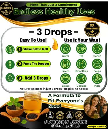 Oil Of Oregano With Black Seed Oil - 400 Servings 2 in 1 Wild Oregano Oil with Black Seed Oil Drops Organic Supplement Alternative to Oregano and Black Seed oil Gel Capsules Non-GMO Vegan Oregano Black Seed 2 Fl Oz (Pa  - Buy Online on GoSupps.com