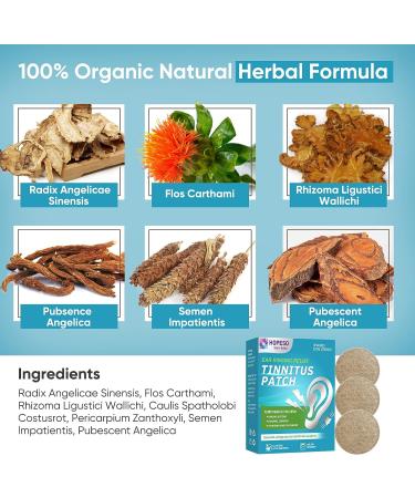Tinnitus Relief Patches - Natural Herbal Treatment for Ringing Ears, Hearing Loss, and Ear Pain - 50 Pcs - Buy Online on GoSupps.com