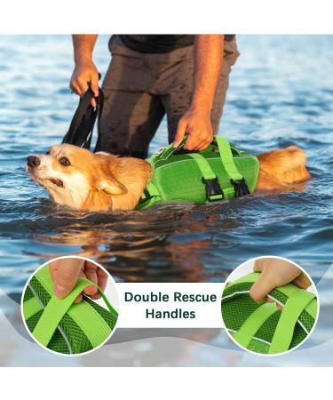 Kuoser Adjustable Ripstop Dog Lifeguard Vest for Small & Large Dogs - High Floating Capacity Swim Suit for Beach - Buy Online on GoSupps.com