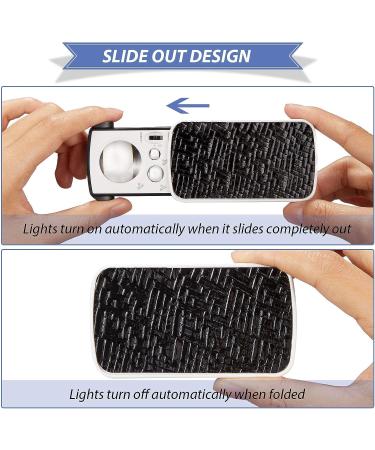 2 Piece Jewelers Loupe Set 30X 60X 90X with LED Light and UV Black Light - Magnifying Glass for Jewelry, Diamond, Gem, Coin, Stamp, Rock - Black - Buy Online on GoSupps.com