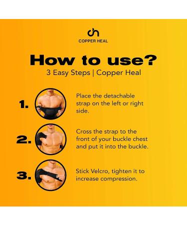 COPPER HEAL Shoulder Brace | Adjustable Compression Sleeve for Rotator Cuff | Men Women Support & Pain Relief - Buy Online on GoSupps.com