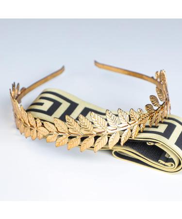 Rivertree Greek Goddess Headband Costume - Gold Leaf Hair Band Crown for Bridal Wedding - Laurel Accessories - Buy Online on GoSupps.com
