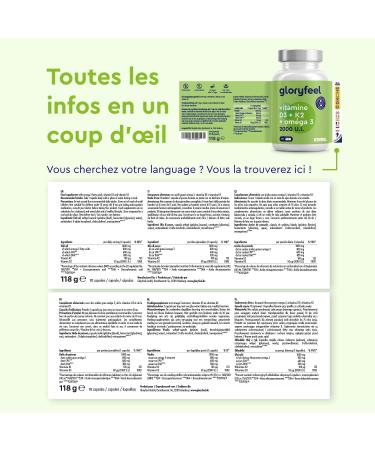 Omega 3 (1000mg) with Vitamin D3 (2000 IU) + K2 100 g 90 Capsules Fish Oil (400mg of EPA and 300mg of DHA) Highly Dosed Vit D3 Cholecalciferol + Vit K2 MK7 No Flavors and Additives ditifs - Buy Online on GoSupps.com