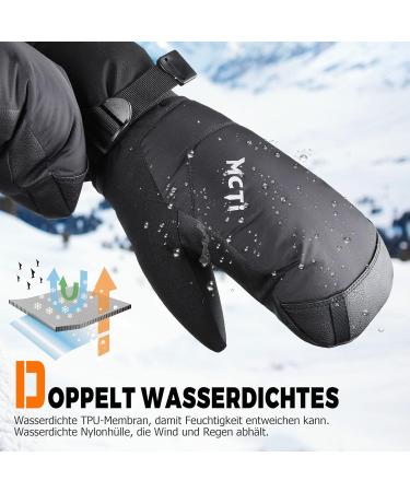 Kineed Ski Mittens for Women - Waterproof Touchscreen Winter Down Gloves - Black Snow Mittens - Buy Online on GoSupps.com