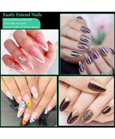 HCSSZ Short Almond Nail Tips - 504 Pieces Gel Full Cover Pre-Polished Resin for DIY Nail Art & Studios | 10 Sizes - Buy Online on GoSupps.com