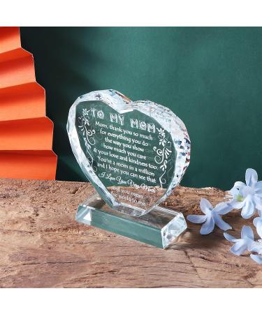 Meaningful YWHL To My Mom Glass Keepsake - Perfect Thank You & Mother's Day Gift - Buy Online on GoSupps.com