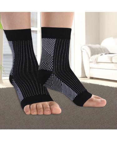 Plantar Fasciitis Socks - Ankle Compression Sleeve for Heel and Arch Support | Small-Medium White | Men and Women - Buy Online on GoSupps.com