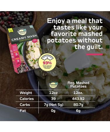 Natural Heaven Hearts of Palm Creamy Mash | 7g Carbs | Keto, Paleo, Vegan | Gluten-Free | Vacuum Packed - 12oz - Buy Online on GoSupps.com