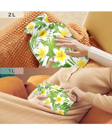 Tropical Leaves Hot Water Bottle 1L - BPA Free Pain Relief & Cold Compress - Buy Online on GoSupps.com