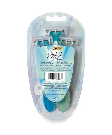 BIC Soleil Comfort 4-Blade Disposable Razors for Women - Sensitive Skin, Smooth & Close Shave - 3 Piece Set - Buy Online on GoSupps.com