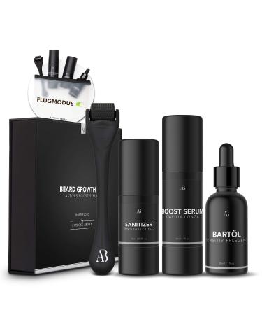 Anthony Brown Oil Beard Growth Kit - Money Back Without Results - Tabed Effect for more bearded growth by Capilia Longa - Bart Warser Men with Bart Roller 0.5mm - Buy Online on GoSupps.com