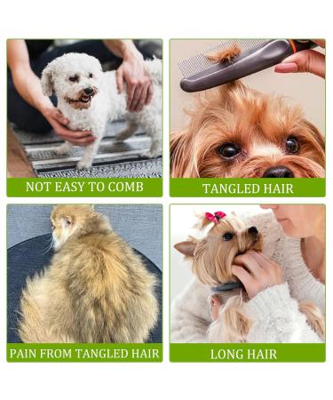 2 Pieces Pet Knotting Comb Set for Cats & Dogs | Knot Remover De-Shedding Tool Hair Removal Comb - Buy Online on GoSupps.com