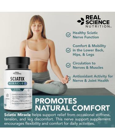 Real Science Nutrition Sciatix Miracle is a Nitric Oxide Supplement for Nerve Health Support Circulation & Mobility Promotes Back Hip & Leg Comfort 60 Capsules - Buy Online on GoSupps.com