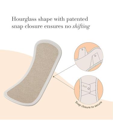 Rael Reusable Organic Cotton Panty Liners - Washable, Soft, and Thin - Pack of 5 Brown Liners - Buy Online on GoSupps.com