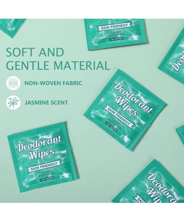 Timgle 100 Pcs Travel Deodorant Wipes - Antiperspirant Body Wipes for Men Women & Teens | Jasmine Scent | Perfect for Sports & Travel  - Buy Online on GoSupps.com