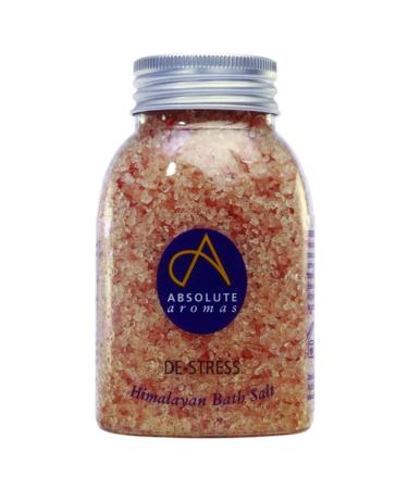 Absolute Aromas Sels de Bain De-Stress Anti-Stress 290g - Sel Naturel Rose d'Himalaya Infus Infus d'Huiles Essentielles Pures 100% - Huiles de Bergamote Ylang Ylang Encens et Huile de Jasmin pour Relaxer les Muscles 100 g (Lot de 1)