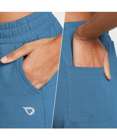 Baleaf Women's 5 Cotton Athletic Shorts - Comfy Summer Workout Shorts with Pockets in Copen Blue - Buy Online on GoSupps.com