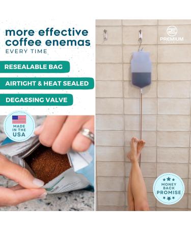 Premium Enema Organic Coffee for Enemas - Light Roast Medium Ground Specialty Grade High Palmitic Acid Caffeine Fair Trade 1Lb 16 Ounce (Pack of 1) - Buy Online on GoSupps.com