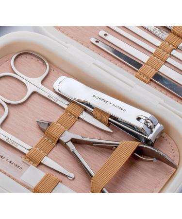 CAELYN & FRANCIS 18Pcs Manicure Set with Nail Clippers - Men and Women Nail Kit - Gift for Wife, Girlfriend, Parents - Elegant White - Buy Online on GoSupps.com
