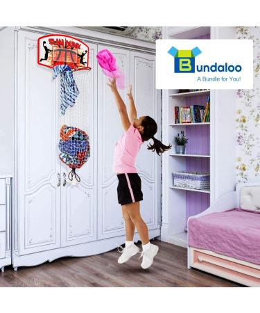 Bundaloo Slam Dunk Basketball Hamper - 2-in-1 Hanging Hoop/Laundry Bin - Boys & Girls Room Decor Gift - Buy Online on GoSupps.com